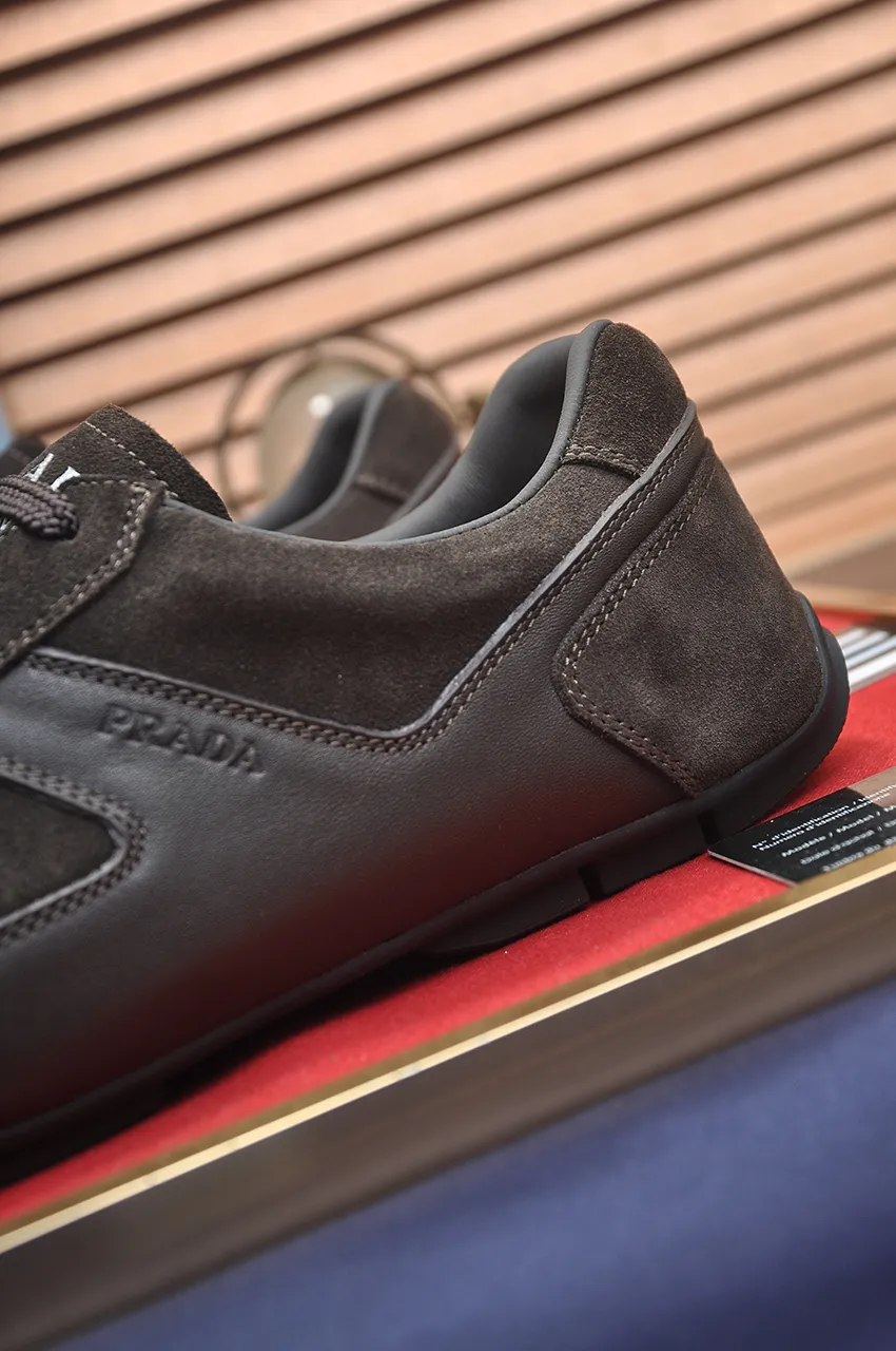 Men's shoes 💰560💶【PRADA】Couple's casual shoes, originally developed 1:1, made of high-mercerized cowhide with imported cowhide, silk sheepskin lining, rubber outsole, comfortable and soft on the feet, size for women: 35 to 41. Male 38 to 48💰🔥🔥🔥🔥🔥
